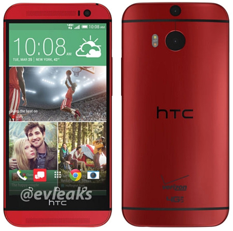 HTC One M8 colo rojo