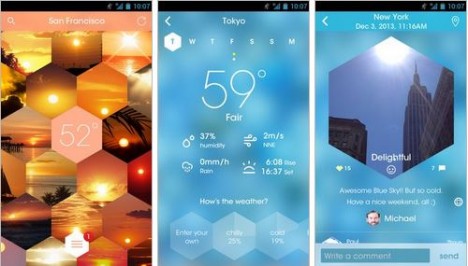 Sunnycomb para ver estado del clima en Android