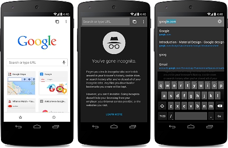 Navegacion anonima en Chrome beta para Android