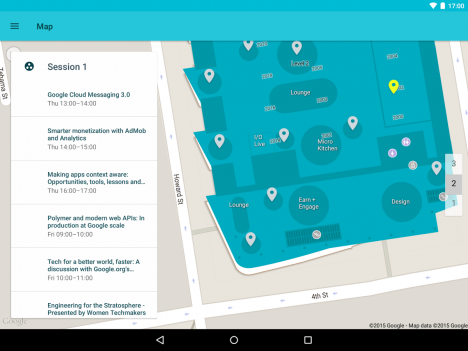 Mapa y Agenda sincronizadas para la Google I/O 2015