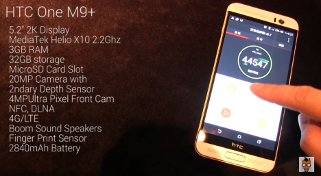 Especificaciones del HTC One M9+