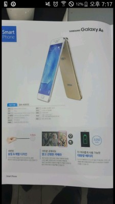 Hoja de especificaciones del Samsung Galaxy A8