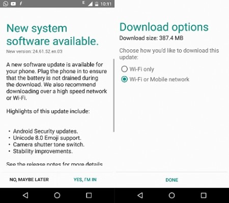 Motorola Moto X Play con Android 6.0.1