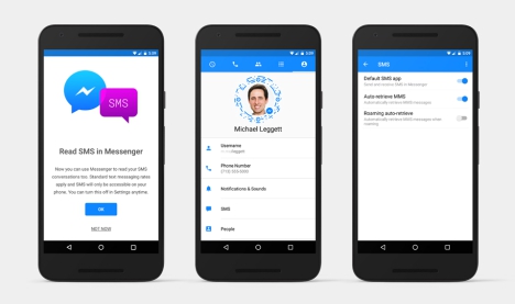 Facebook Android con Messenger y Chat