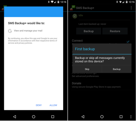 Backup de Mensajes SMS Android