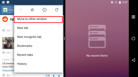 Split View en Chrome para Android