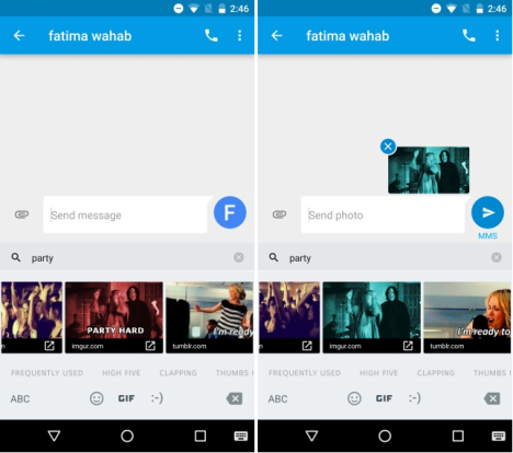 Enviar Emojis GIFs animados en Android 7.1