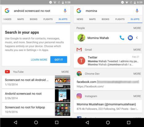 Busqueda de Google en Aplicaciones instaladas en Android