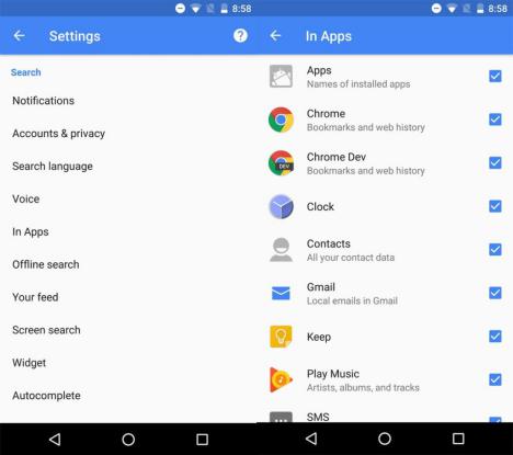 Busqueda de Google en Aplicaciones instaladas en Android