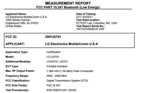 LG X power2 FCC