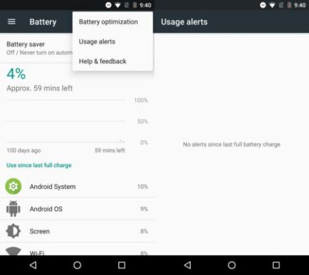 Alertas de Batería Nougat Android 7.1.2