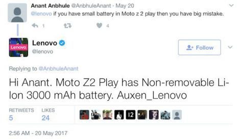 rumores del Moto Z2 Play