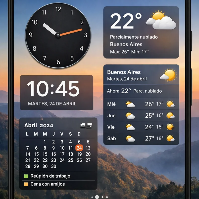 ¡Transforma tu Android! Guía Completa de Personalización de Temas y Launcher para Amateurs. 4 Muestra de paquetes de iconos diversos en una pantalla de inicio de Android