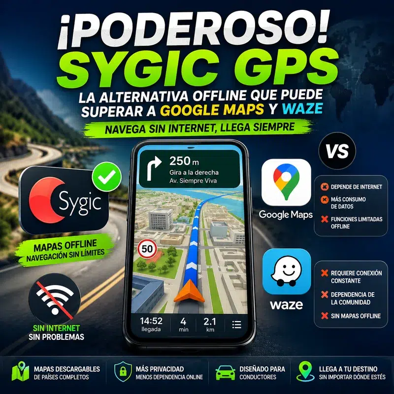 ¡PODEROSO! Sygic GPS: La Alternativa Offline que Puede Superar a Google Maps y Waze en Tus Viajes 2 Sygic GPS convierte tu Tablet Android viejo en moderno GPS
