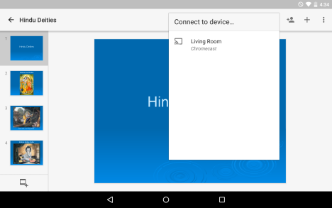 Controlar diapositivas desde Android al Chromecast