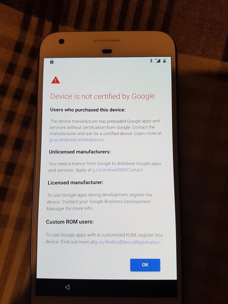 Aplicaciones de Google GApps bloqueadas en smartphone rooteados