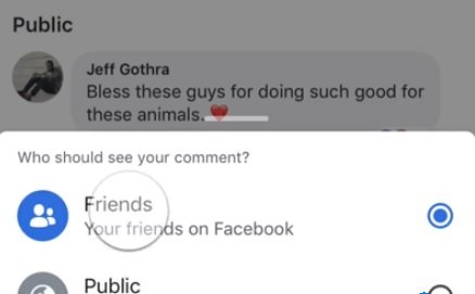 privacidad comentarios Facebook Android