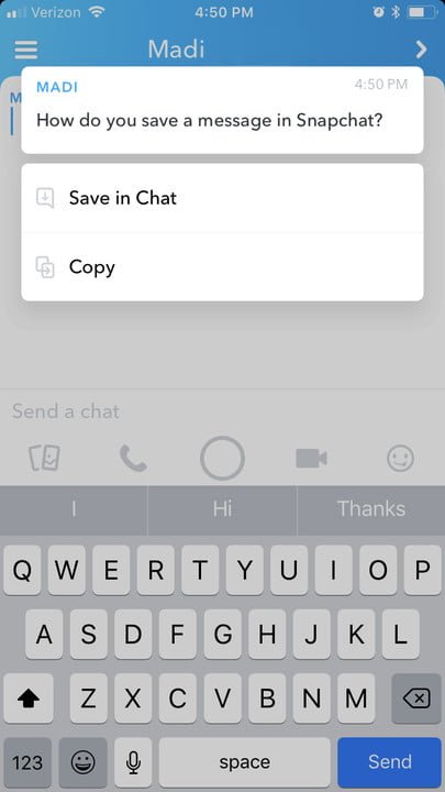 guardar mensajesen Snapchat android