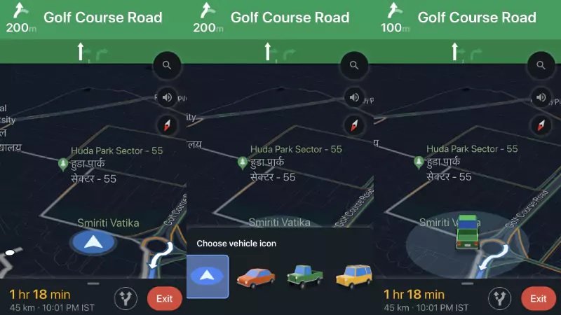 Google Maps icono navegacion coche