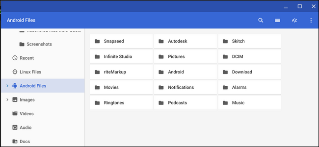 explorar contenido Android en Chrome OS