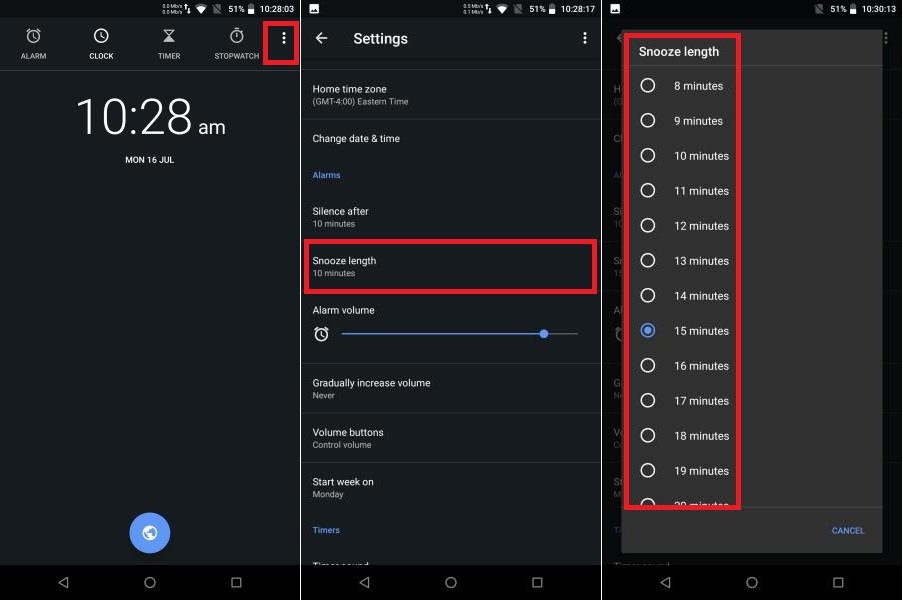 Como aplazar las Alarmas en Android
