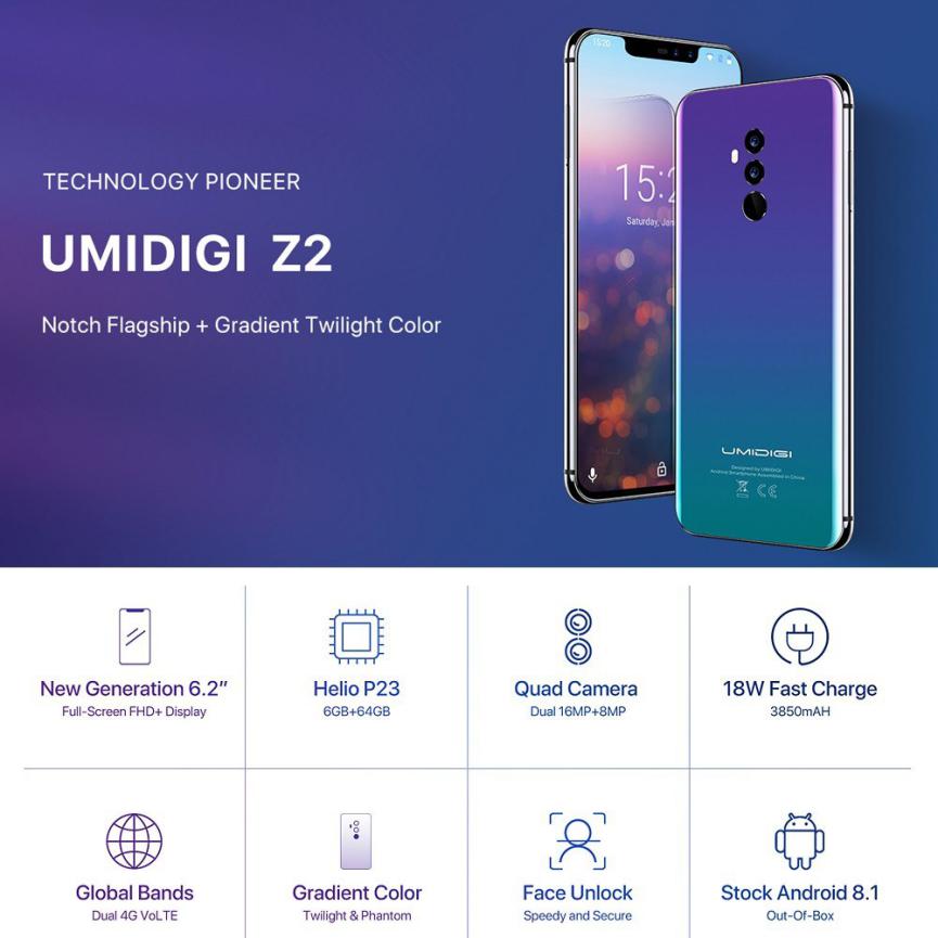 SmartPhones Poderosos Android UmiDigi Z2