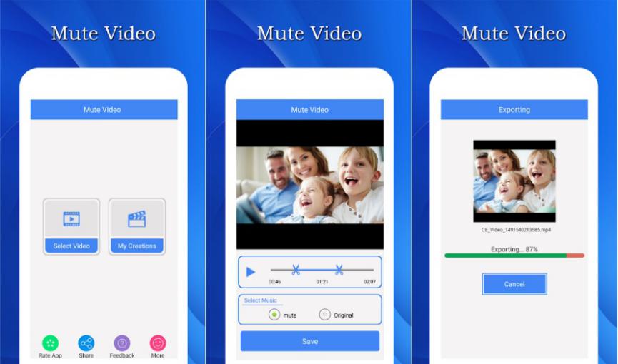 Quitar Sonido de Videos en Android con Mute Video