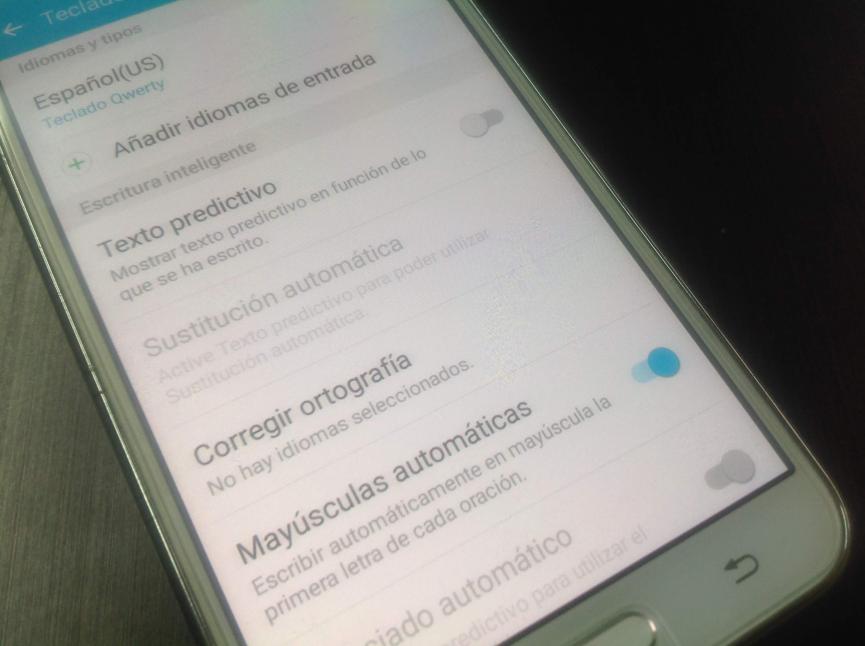 desactivar texto predictivo WhatsApp Android Galaxy J7