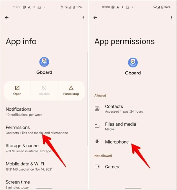 Cambiar los permisos de una App Android
