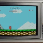 Televisor Viejo videojuegos retro