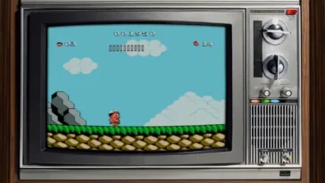 Televisor Viejo videojuegos retro
