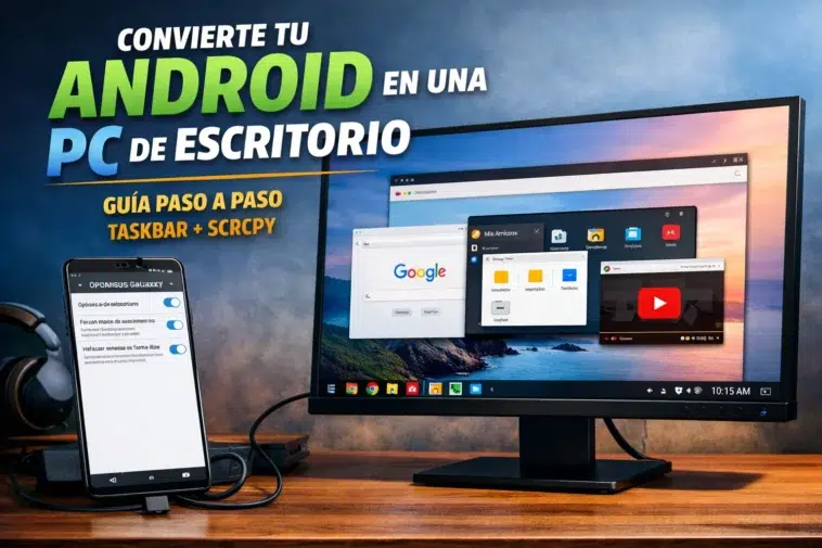Transforma tu teléfono Android en una computadora de escritorio (sin root) 1 Celular Android en PC de escritorio